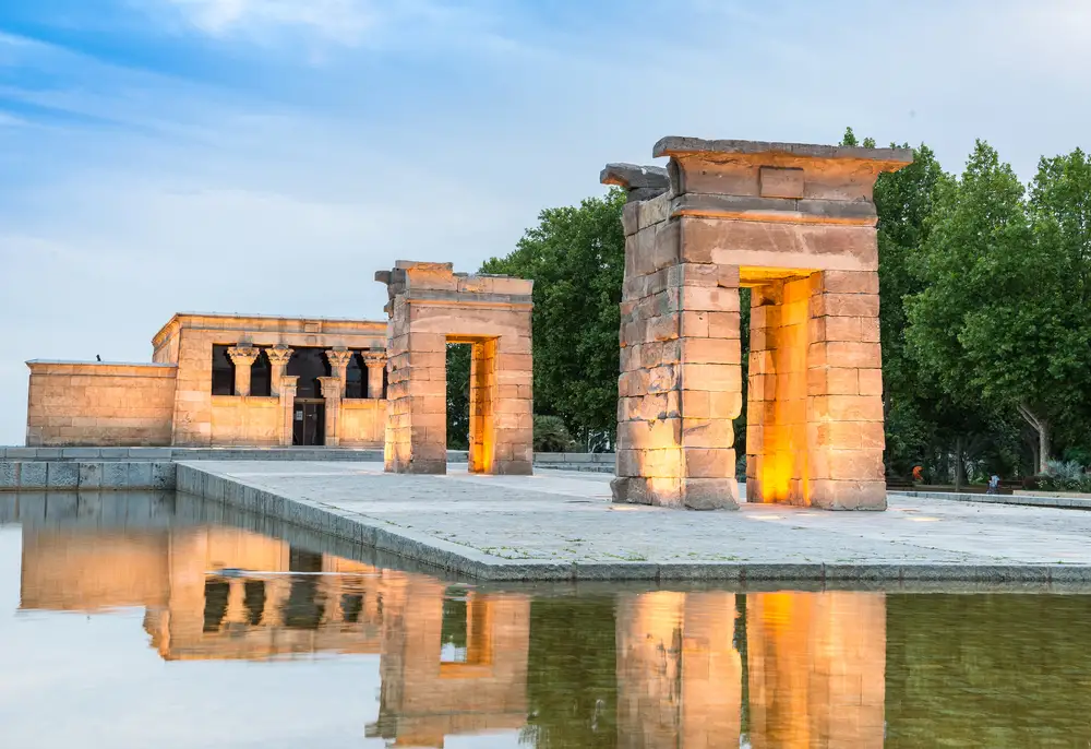Debod temple in Madrid Spain 